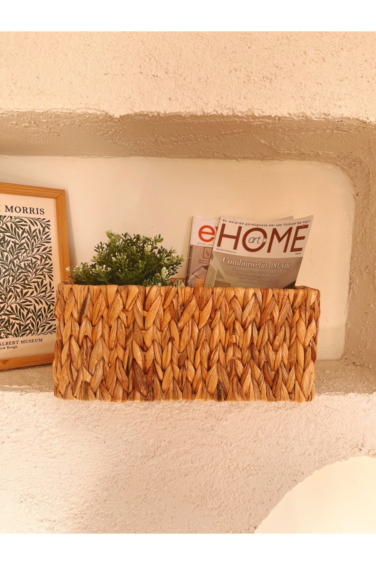 Hasır Sağlam Su Sümbülü 36X26X15 Düzenleyici/Sepet/Organizer