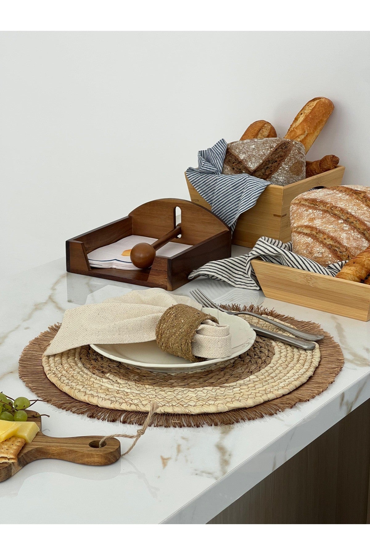 Hasır Peçete Halkası/Yüzüğü 6 ADET