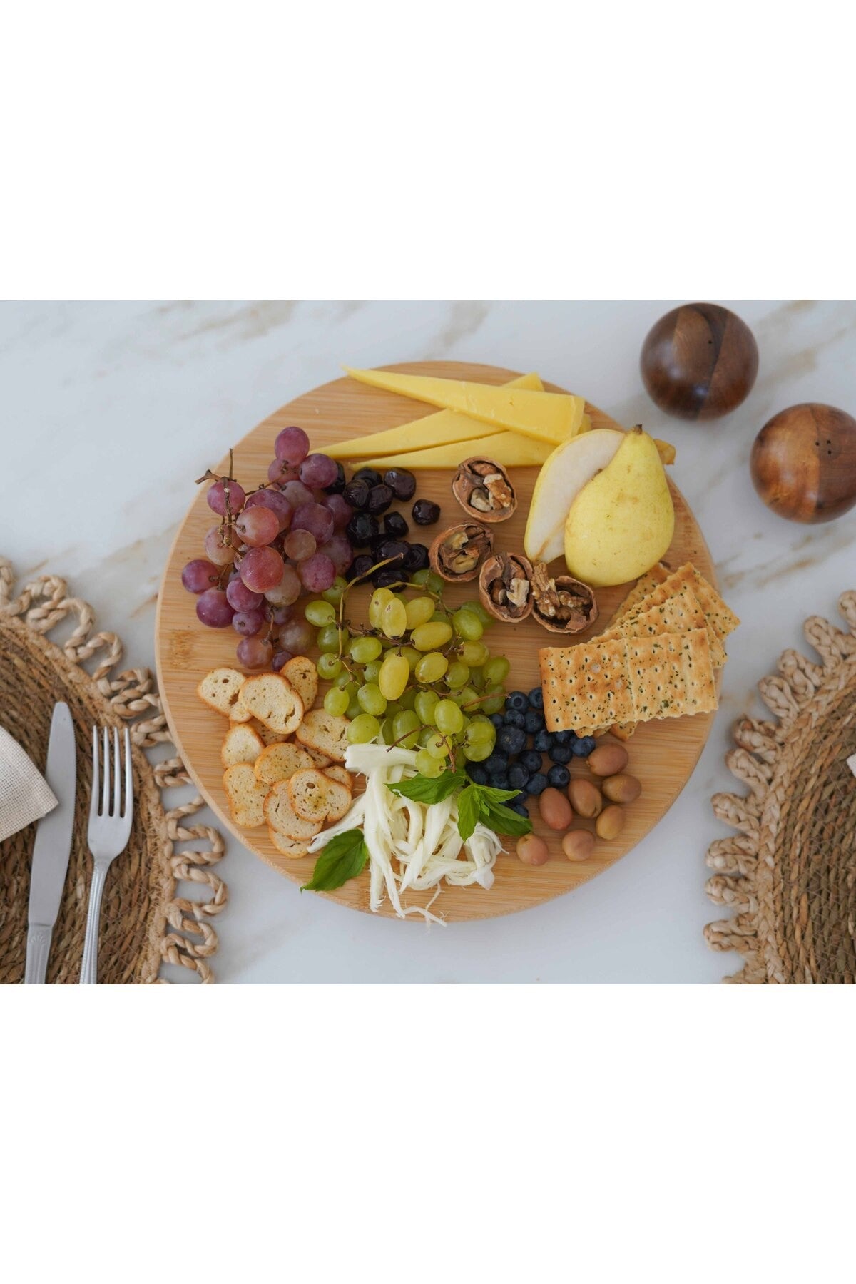 Bambu Yuvarlak Peynir Tabağı / Sunumluk