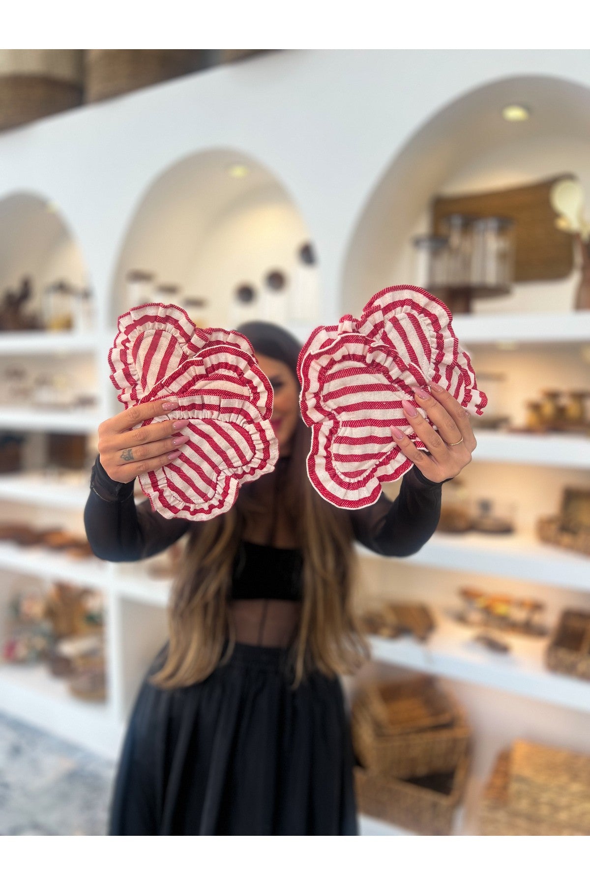 Lovely Kalp Dolgulu Çift Yönlü Bardak Altlığı