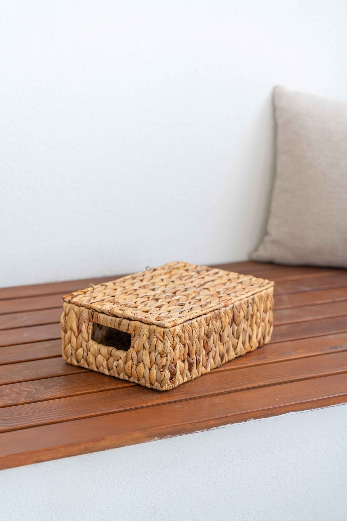 Hasır Dikdörtgen Kapaklı Düzenleyici/sepet