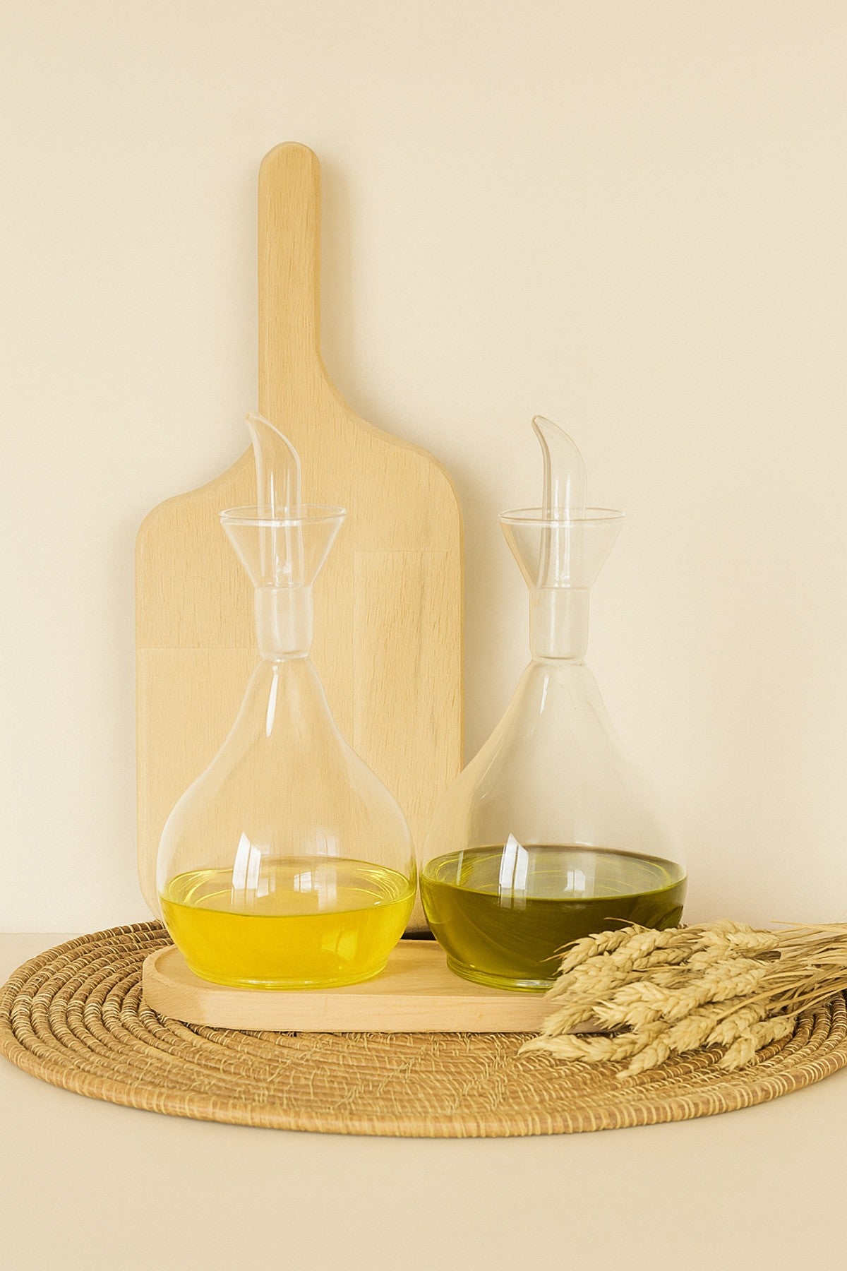 2 Adet Sızdırmaz 1000ml Borosilikat Cam Yağdanlık Ve Sirkelik