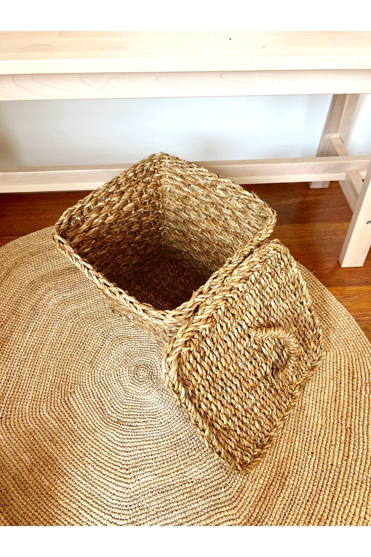 2li Hasır Kapaklı Patates Ve Soğan Sepeti