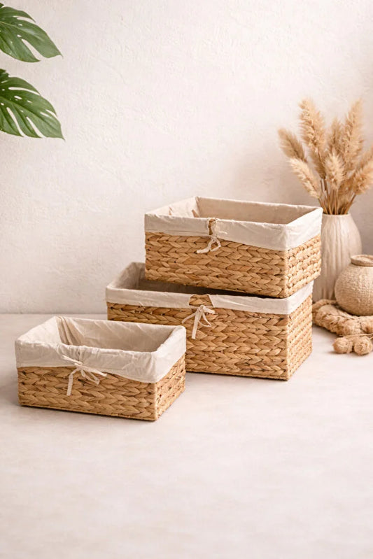 Hasır Iç Korumalı 34x23x15 Sağlam Düzenleyici / Sepet