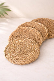 Naturel Hasır 6lı Bardak Altlığı