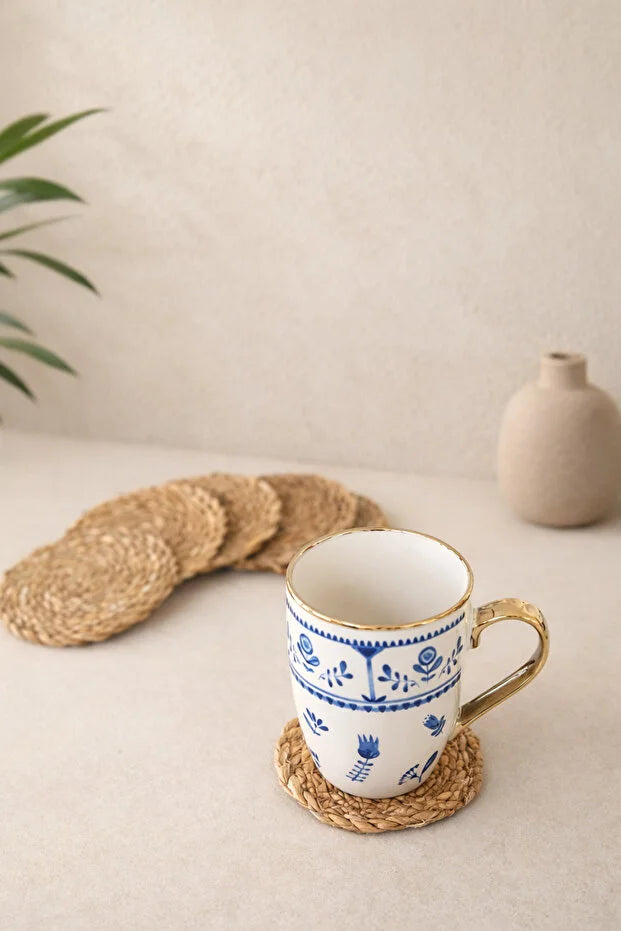 Naturel Hasır 6lı Bardak Altlığı