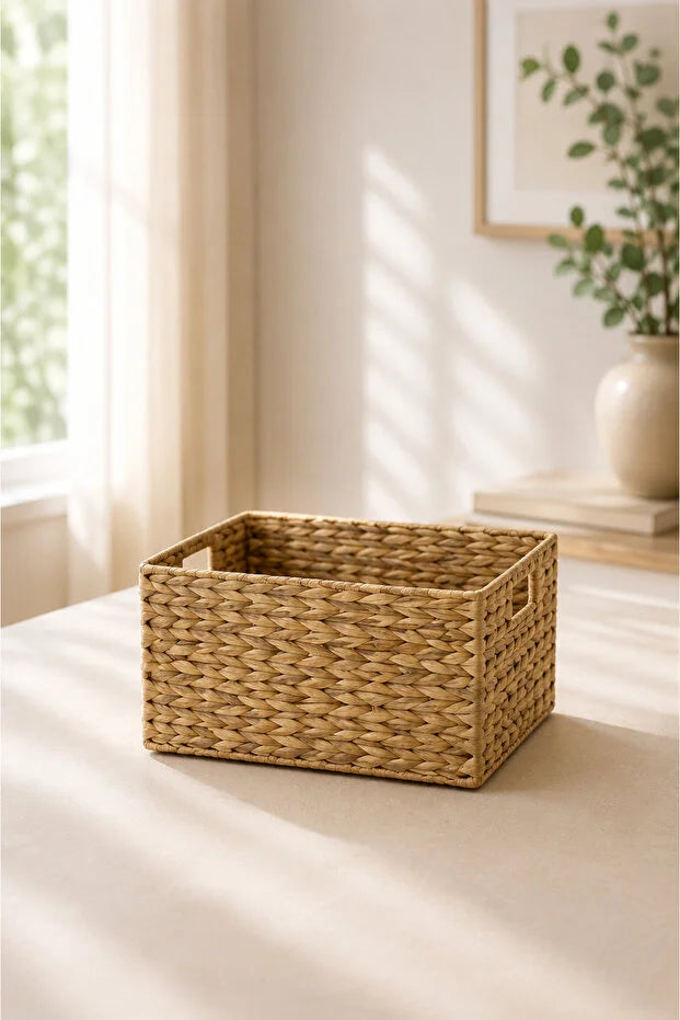 Hasır Sağlam Dikdörtgen 37x23x16 Düzenleyici/Sepet-Organizer