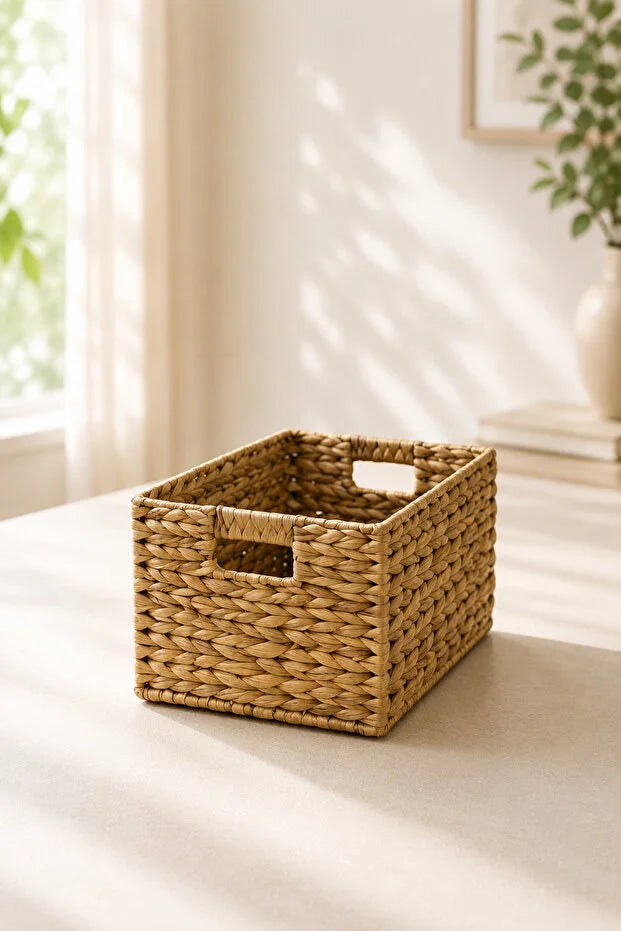 Hasır Sağlam Dikdörtgen 37x23x16 Düzenleyici/Sepet-Organizer