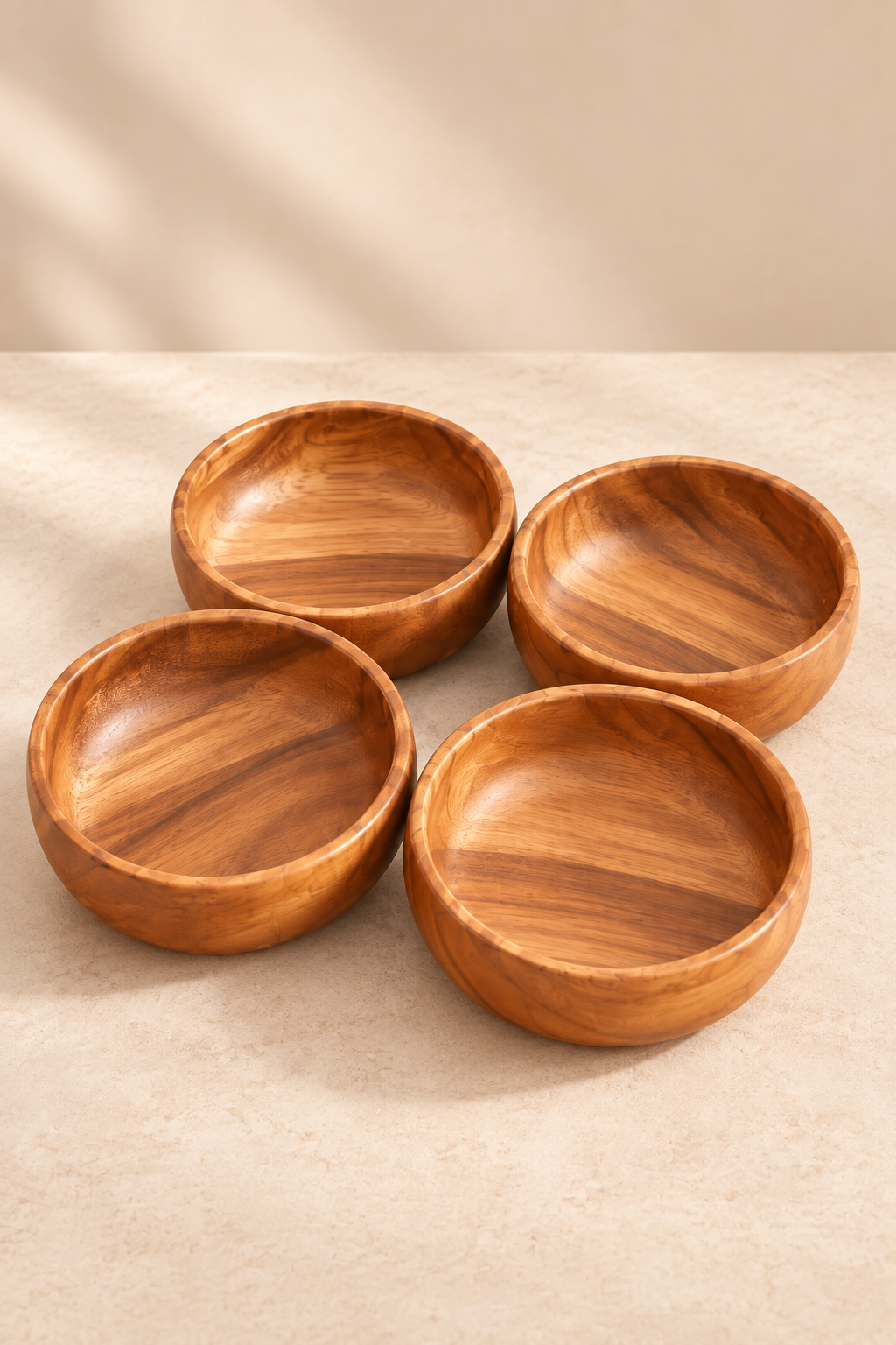 Akasya 15cm 4Lü Yuvarlak Sunum / Çerezlik / Kahvaltılık