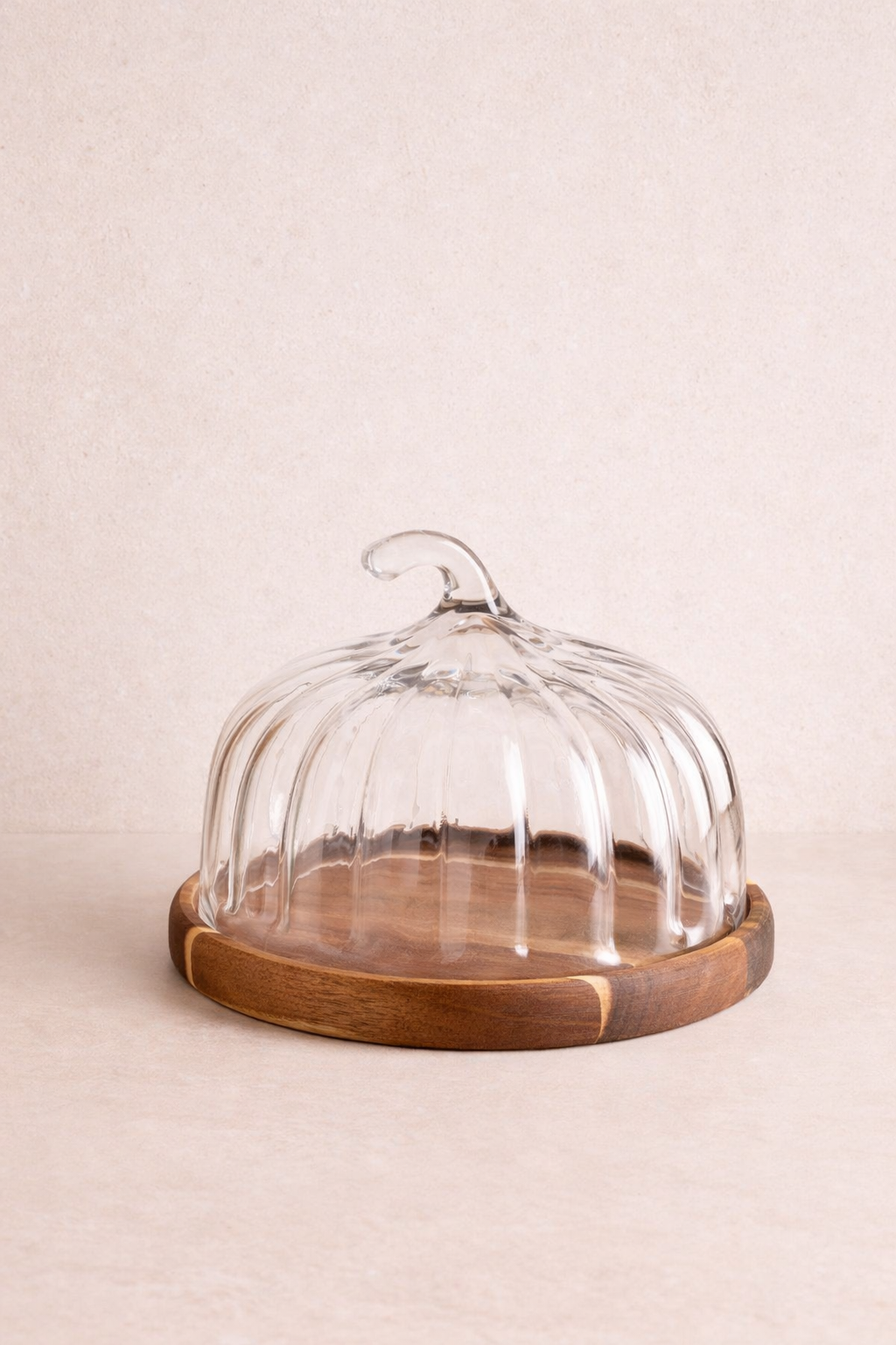 Akasya Tabanlı Bal Kabağı Cam Pasta Standı