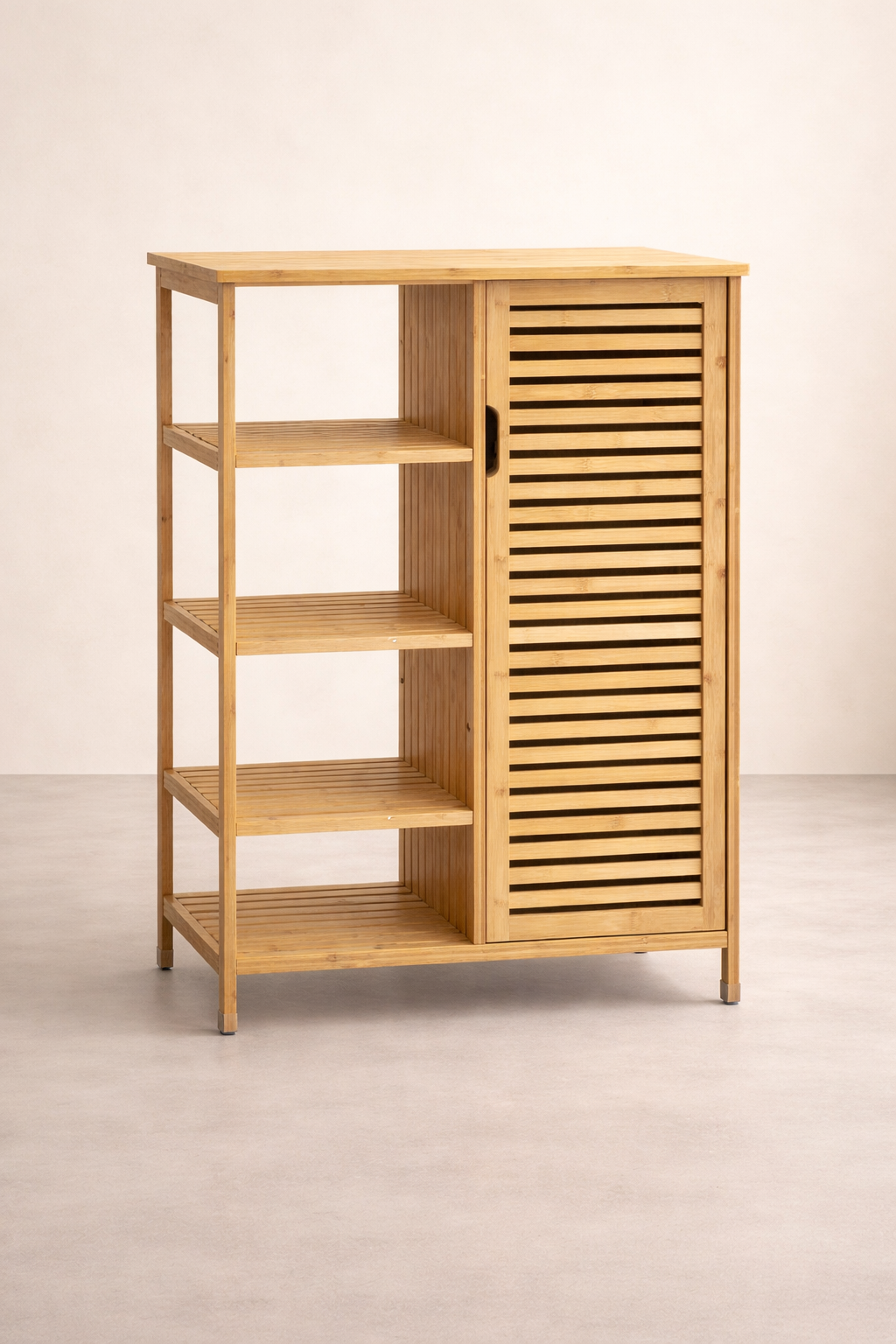 3 Katlı Bambu Pratik Saklama Dolabı