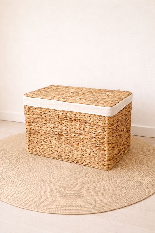 Casanido Kapaklı Hasır Düzenleyici Sepet Düzenleyici Organizer Çamaşır Sepeti