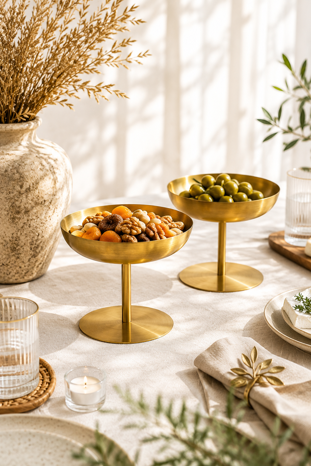 Gold Metal Ayaklı Sunumluk Dekoratif Meyvelik Kurabiyelik Çerezlik Servis Tabağı