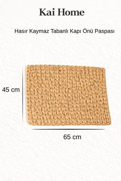 Hasır Kaymaz Tabanlı Kapı Önü Paspası