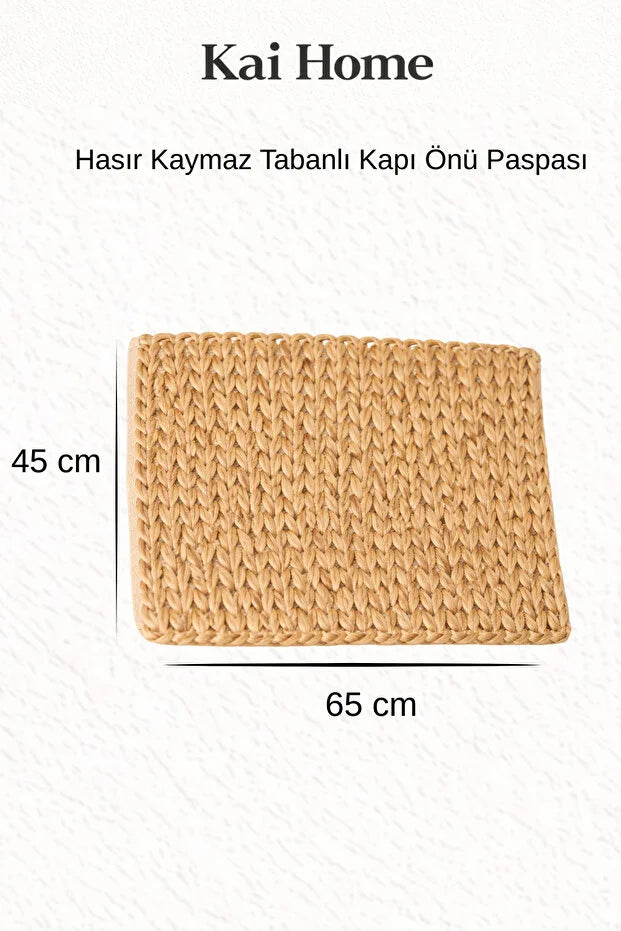 Hasır Kaymaz Tabanlı Kapı Önü Paspası