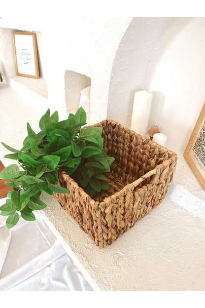 Hasır Su Sümbülü 32x32x22 Düzenleyici/organizer/oyuncak Sepeti/saksı