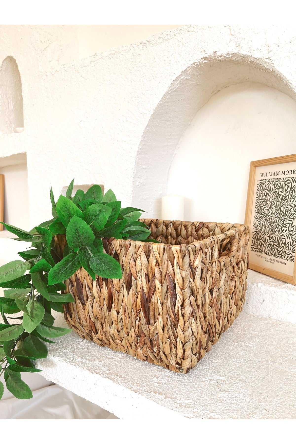 Hasır Su Sümbülü 32x32x22 Düzenleyici/organizer/oyuncak Sepeti/saksı