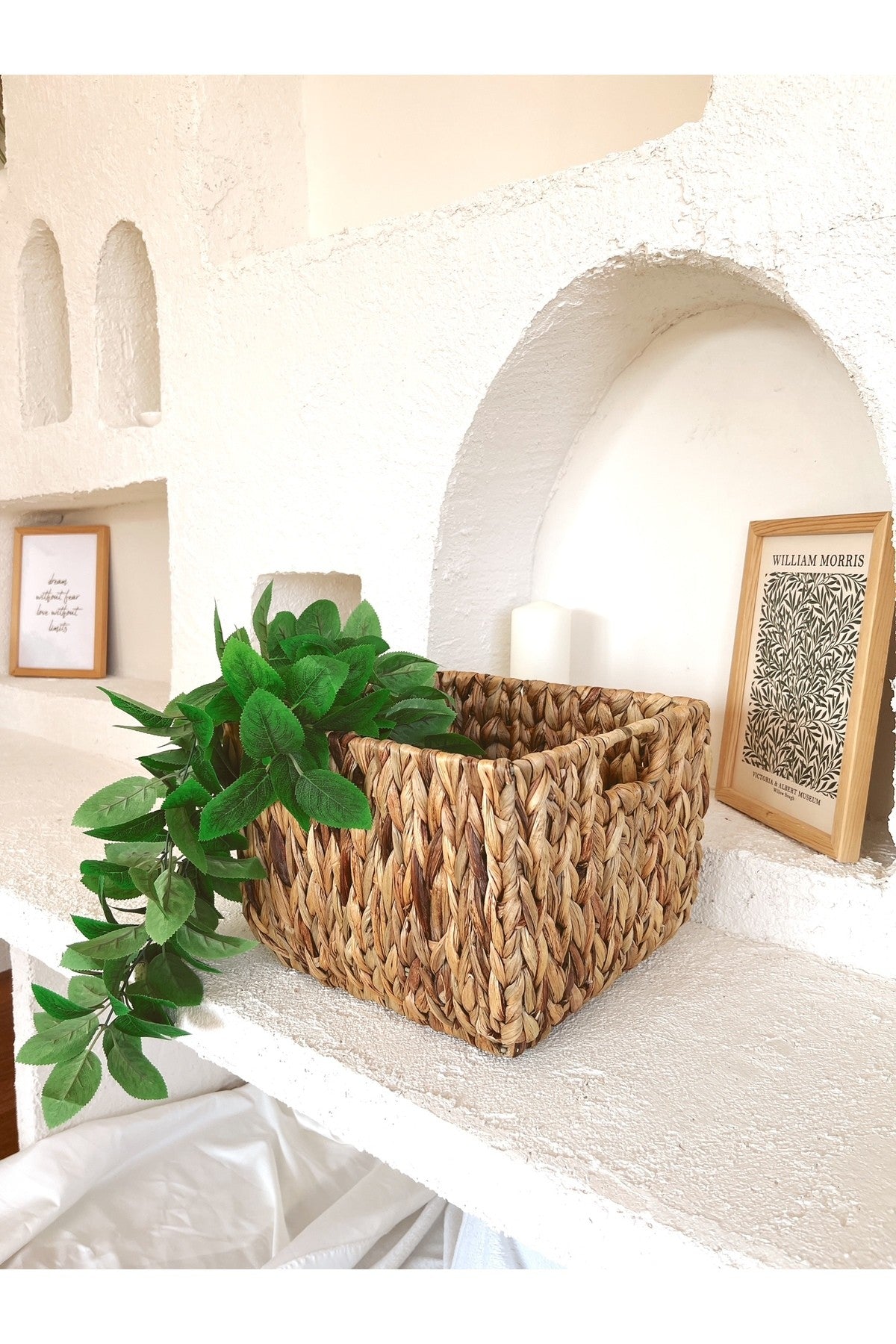 Hasır Su Sümbülü 32x32x22 Düzenleyici/organizer/oyuncak Sepeti/saksı