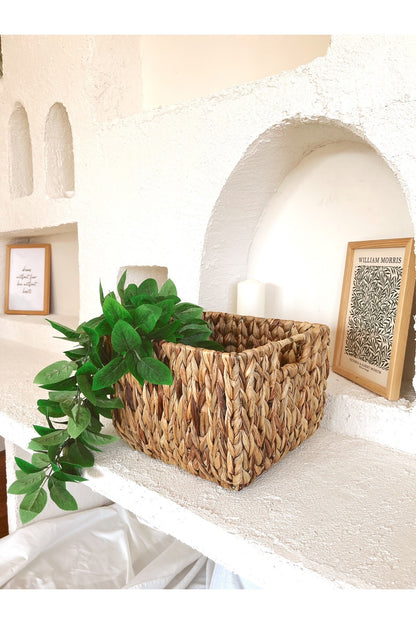 Hasır Su Sümbülü 32x32x22 Düzenleyici/organizer/oyuncak Sepeti/saksı