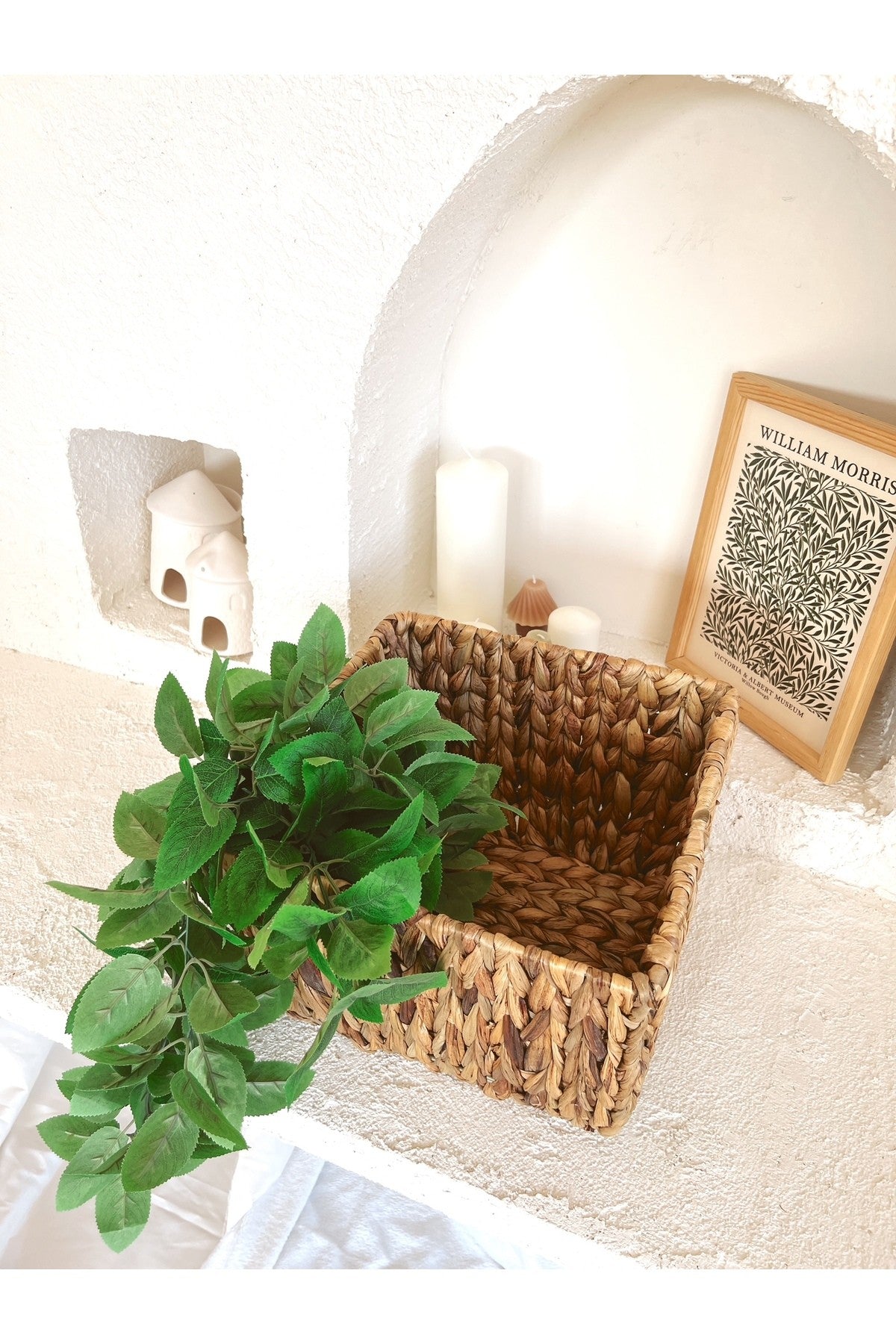 Hasır Su Sümbülü 32x32x22 Düzenleyici/organizer/oyuncak Sepeti/saksı