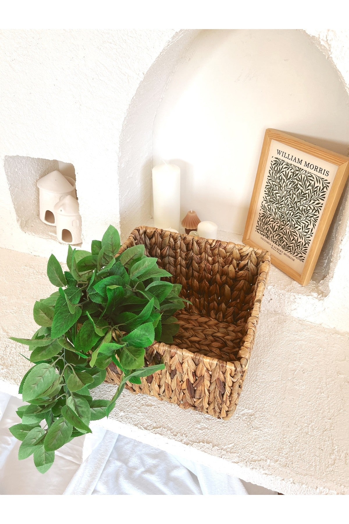 Hasır Su Sümbülü 32x32x22 Düzenleyici/organizer/oyuncak Sepeti/saksı