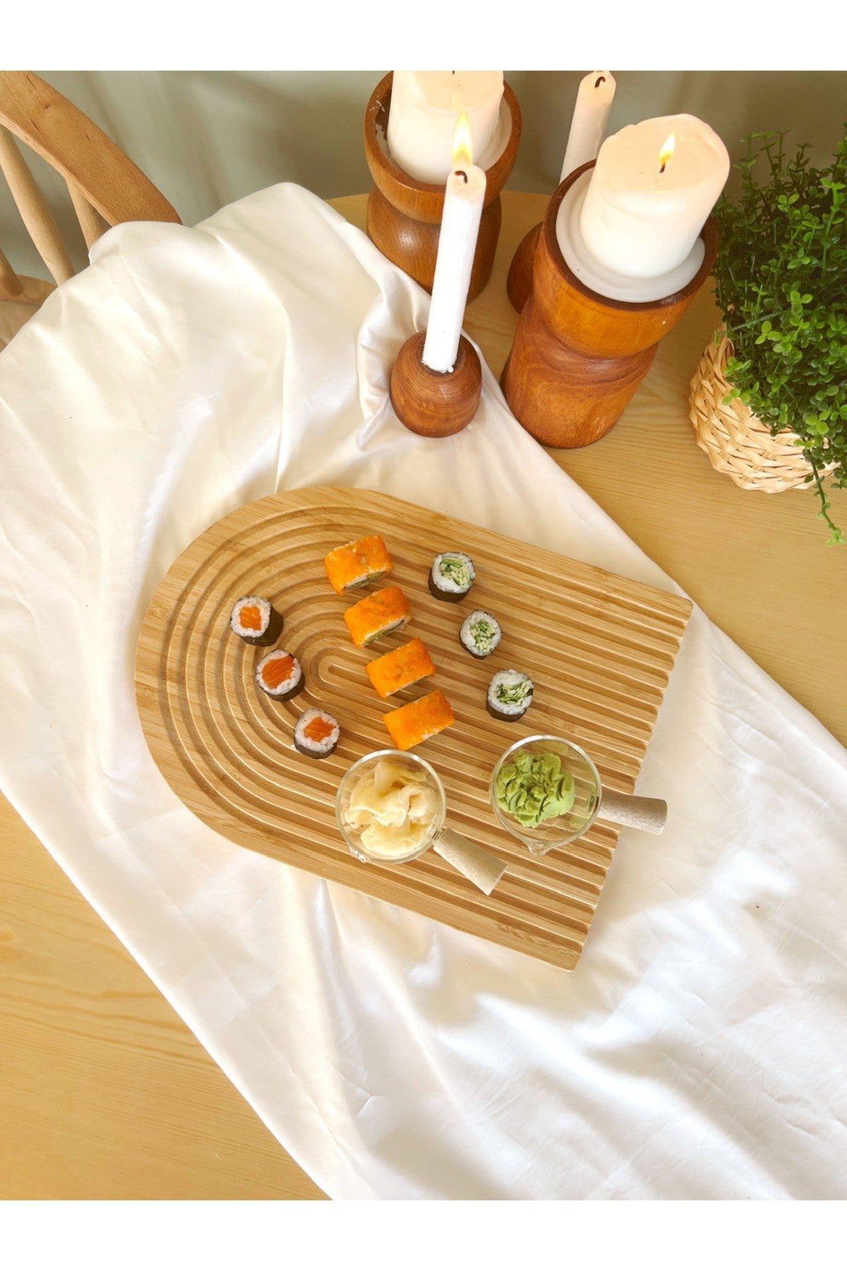 Bambu Dalgalı Model Gökkuşağı Sunumluk