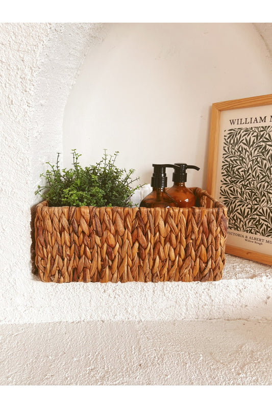 Hasır Su Sümbülü Dikdörtgen 32x22x13cm Düzenleyici/Sepet / Organizer