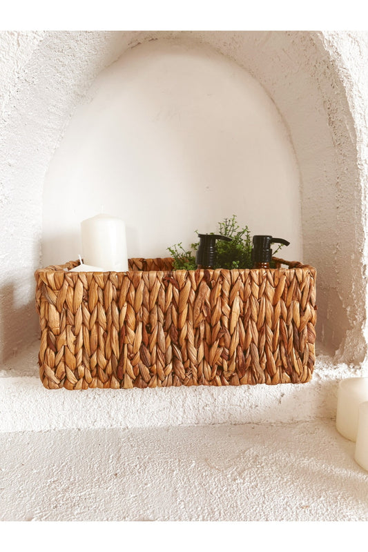 Hasır Su Sümbülü Dikdörtgen 36x26x15cm Düzenleyici/Sepet / Organizer