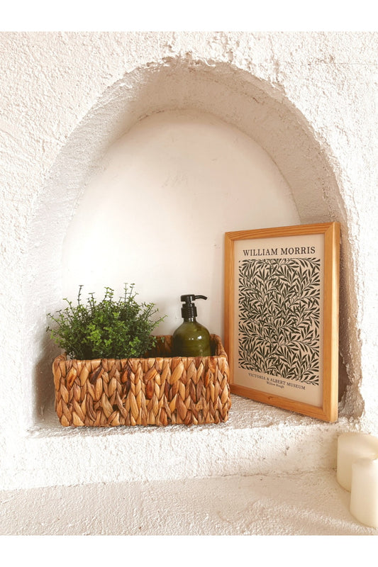 Hasır Su Sümbülü Dikdörtgen 28x18x11cm Düzenleyici/Sepet / Organizer