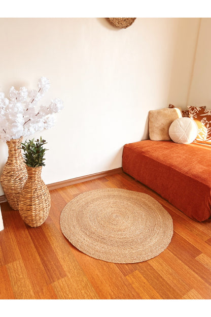 Bohem Hasır Dokuma Halı/Kilim 90cm