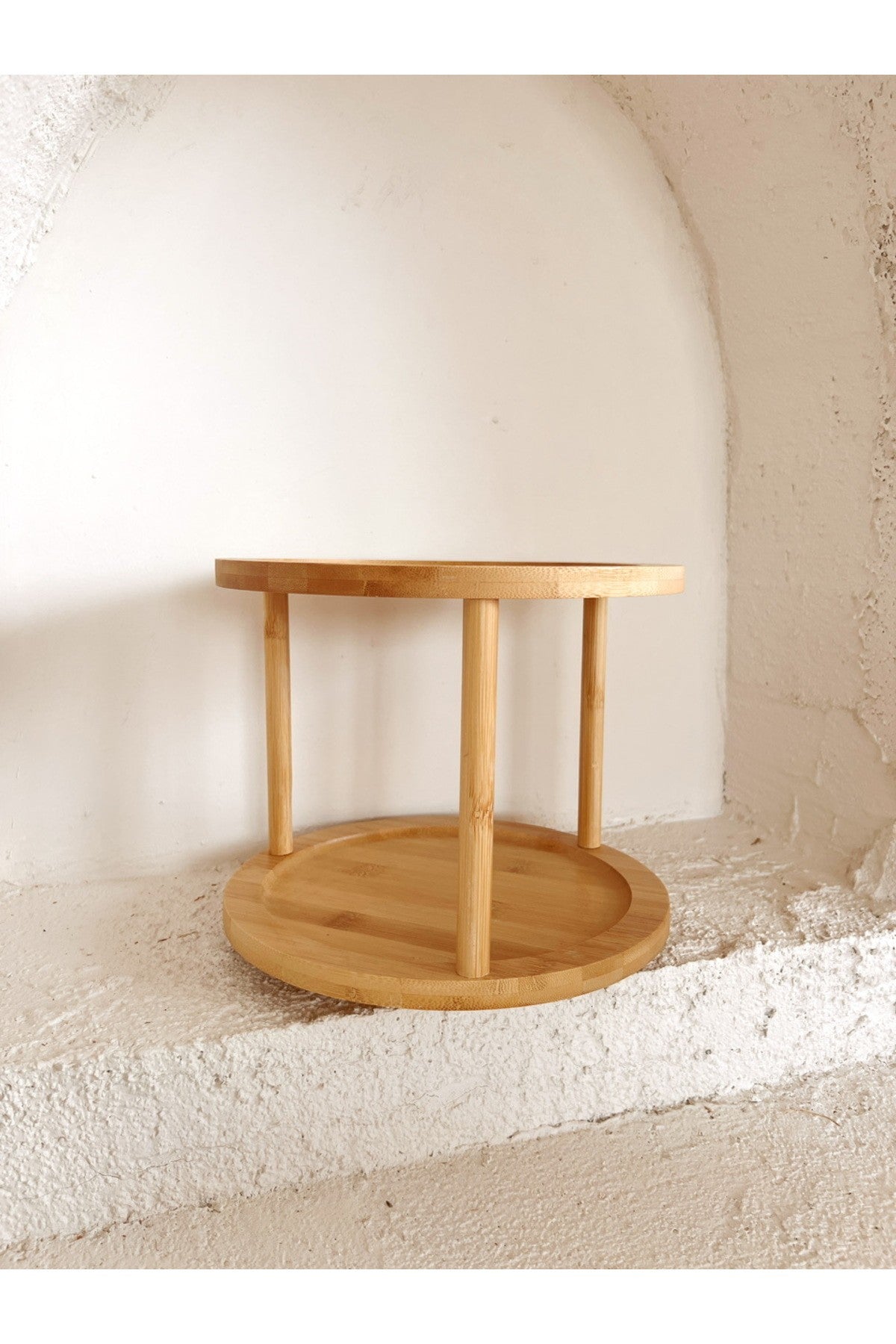 Bambu 2 Katlı Döner Stand/Baharatlık Standı