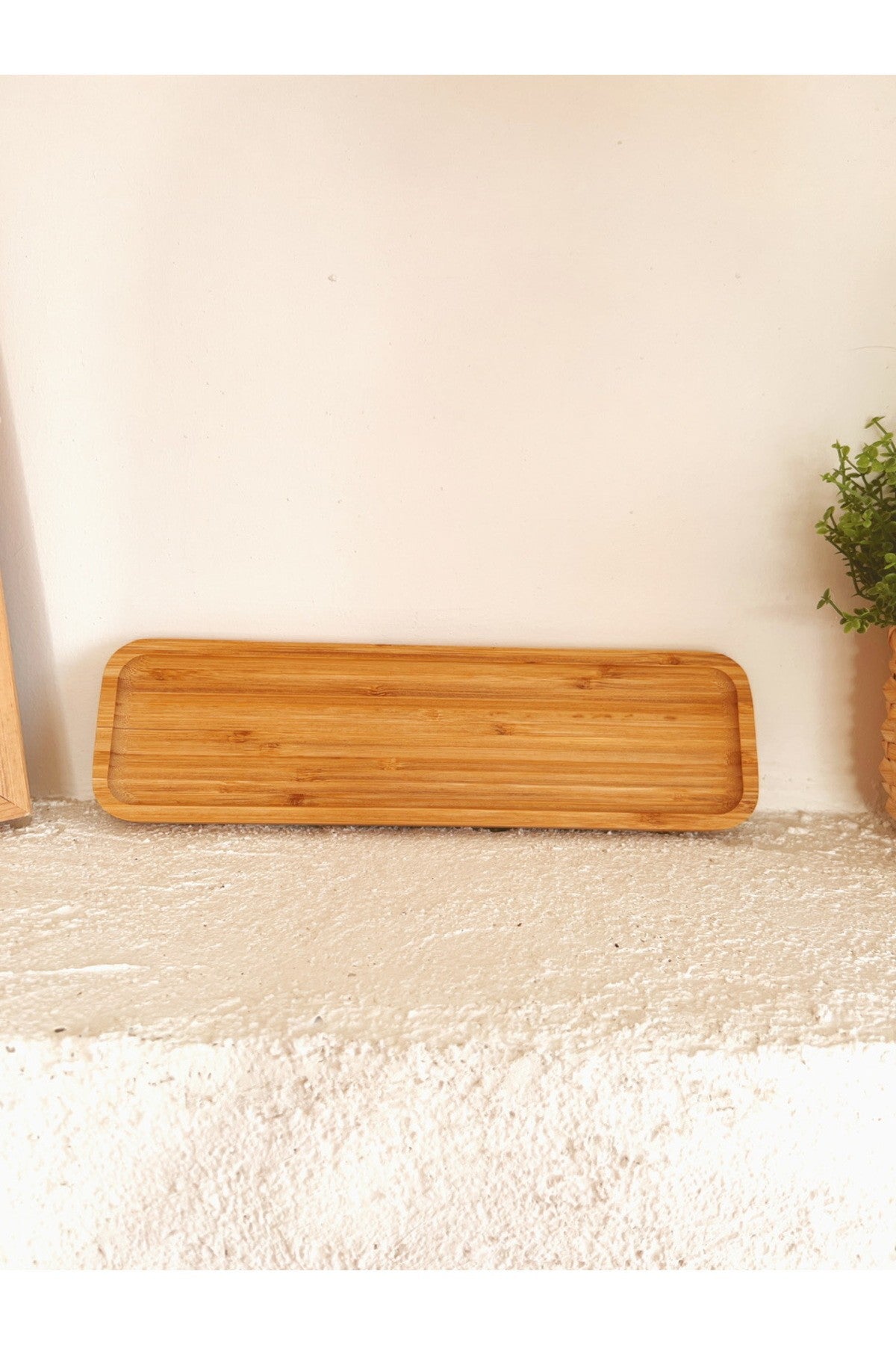 Bambu Dikdörtgen Yağdanlık Altlığı / Baharatlık Altlığı / Sunumluk / Düzenleyici