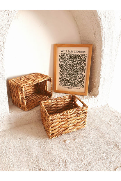 Hasır Sağlam Su Sümbülü 20,5x15x14cm Düzenleyici/Sepet/Organizer