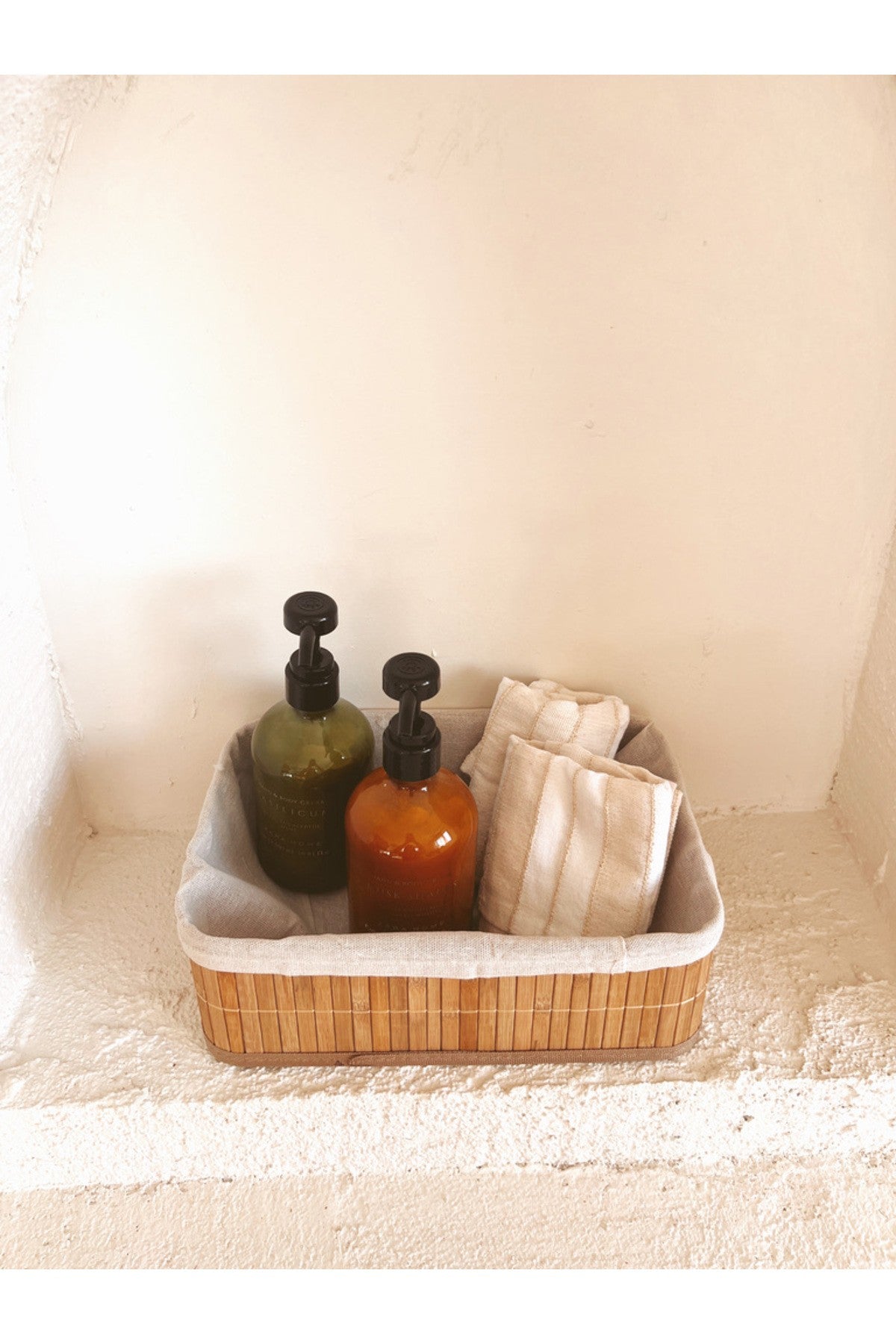 Bambu Katlanır Çok Amaçlı Hasır Düzenleyici/Organizer/Sepet/Banyo Düzenleyici