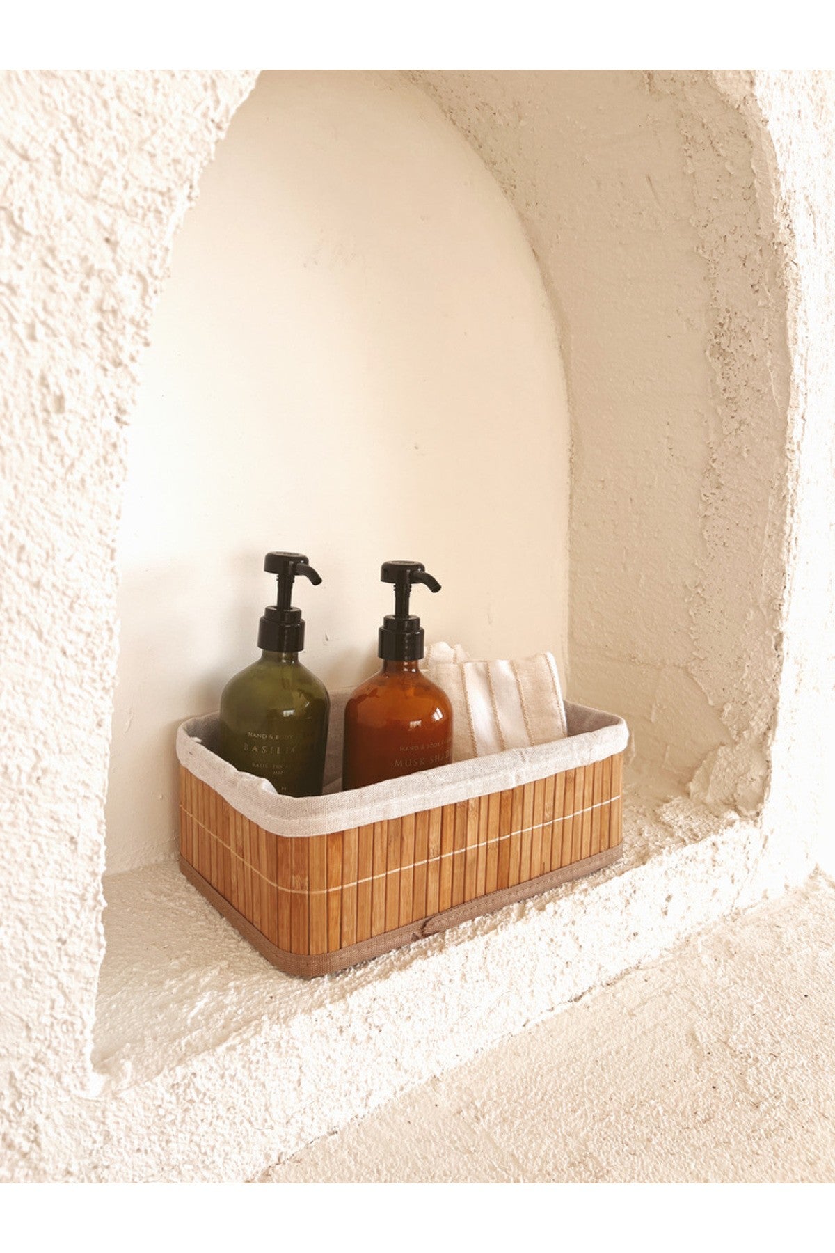 Bambu Katlanır Çok Amaçlı Hasır Düzenleyici/Organizer/Sepet/Banyo Düzenleyici