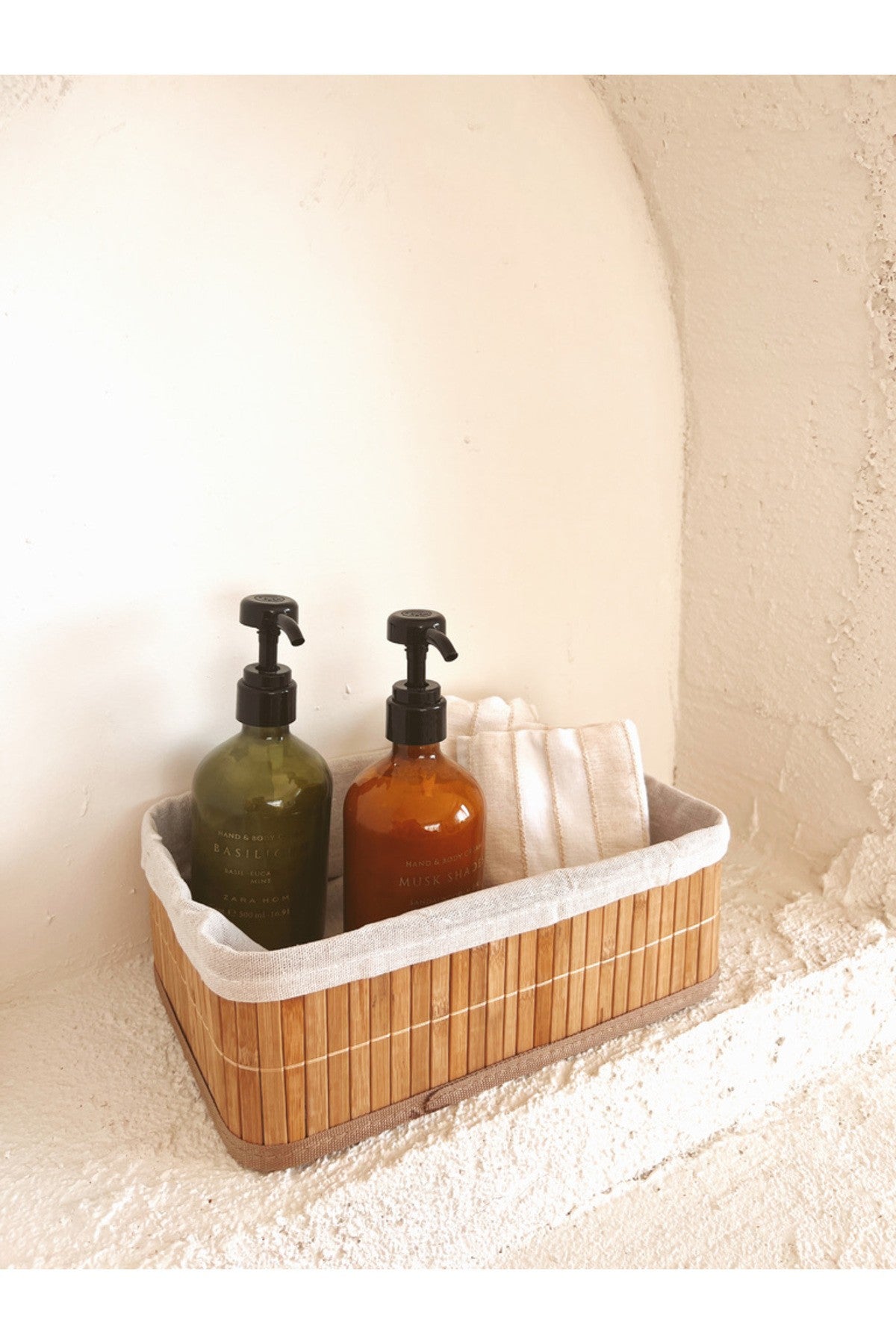 Bambu Katlanır Çok Amaçlı Hasır Düzenleyici/Organizer/Sepet/Banyo Düzenleyici