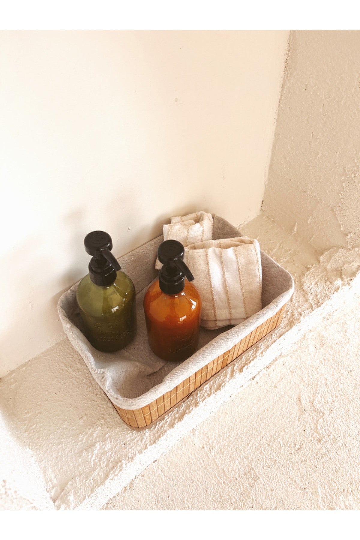 Bambu Katlanır Çok Amaçlı Hasır Düzenleyici/Organizer/Sepet/Banyo Düzenleyici