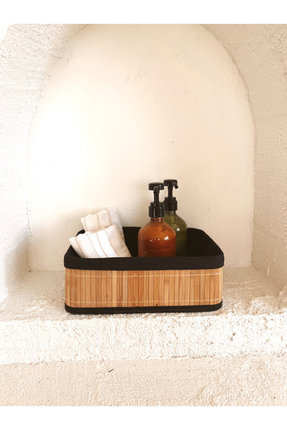 Bambu Katlanır Çok Amaçlı Hasır Düzenleyici/Organizer/Sepet/Banyo Düzenleyici