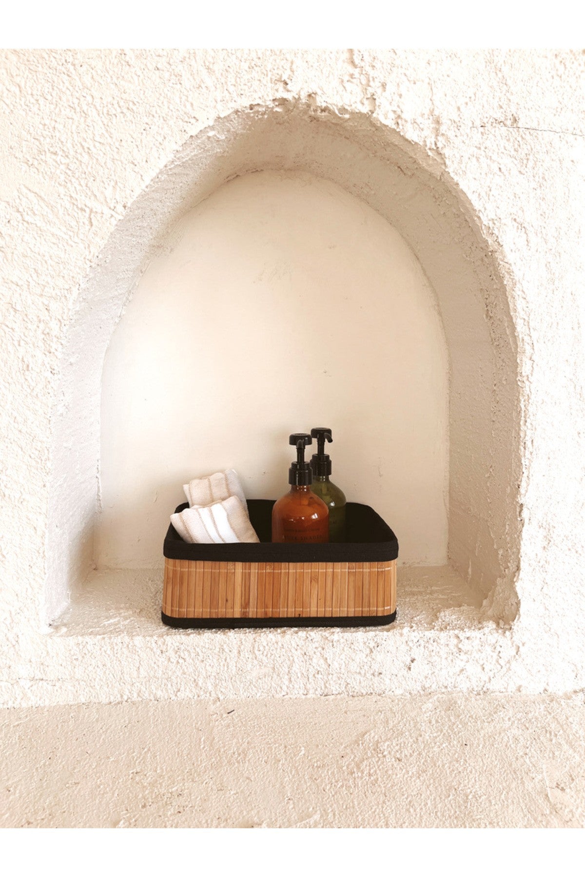 Bambu Katlanır Çok Amaçlı Hasır Düzenleyici/Organizer/Sepet/Banyo Düzenleyici