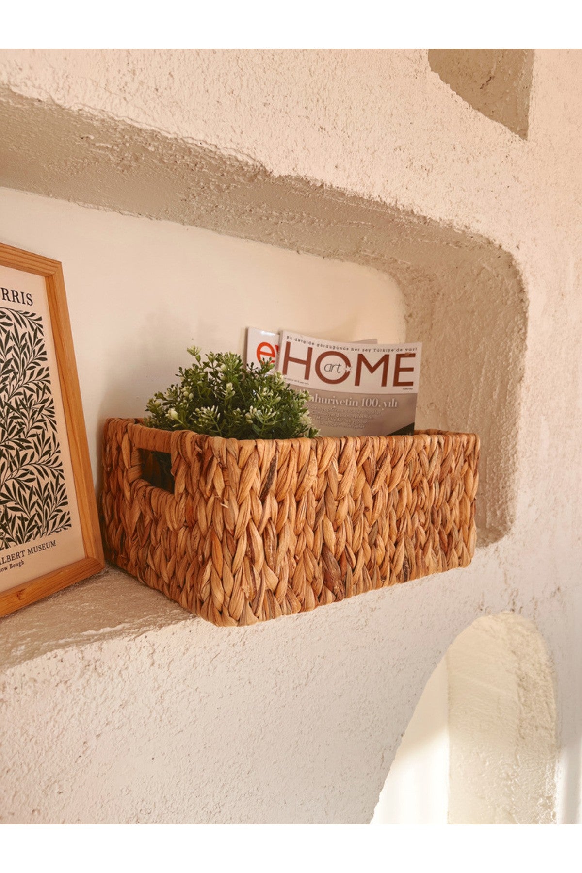Hasır Sağlam Su Sümbülü 36X26X15 Düzenleyici/Sepet/Organizer