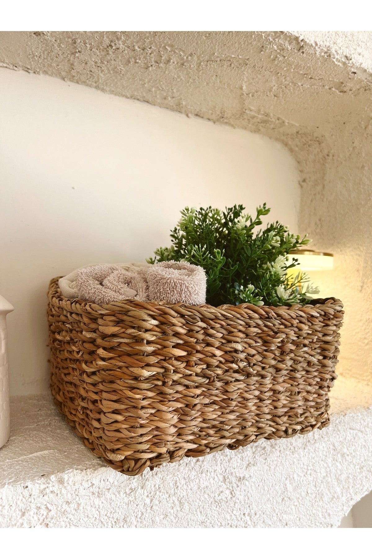 Hasır 25x25x12cm Kare Düzenleyici/Sepet/Organizer