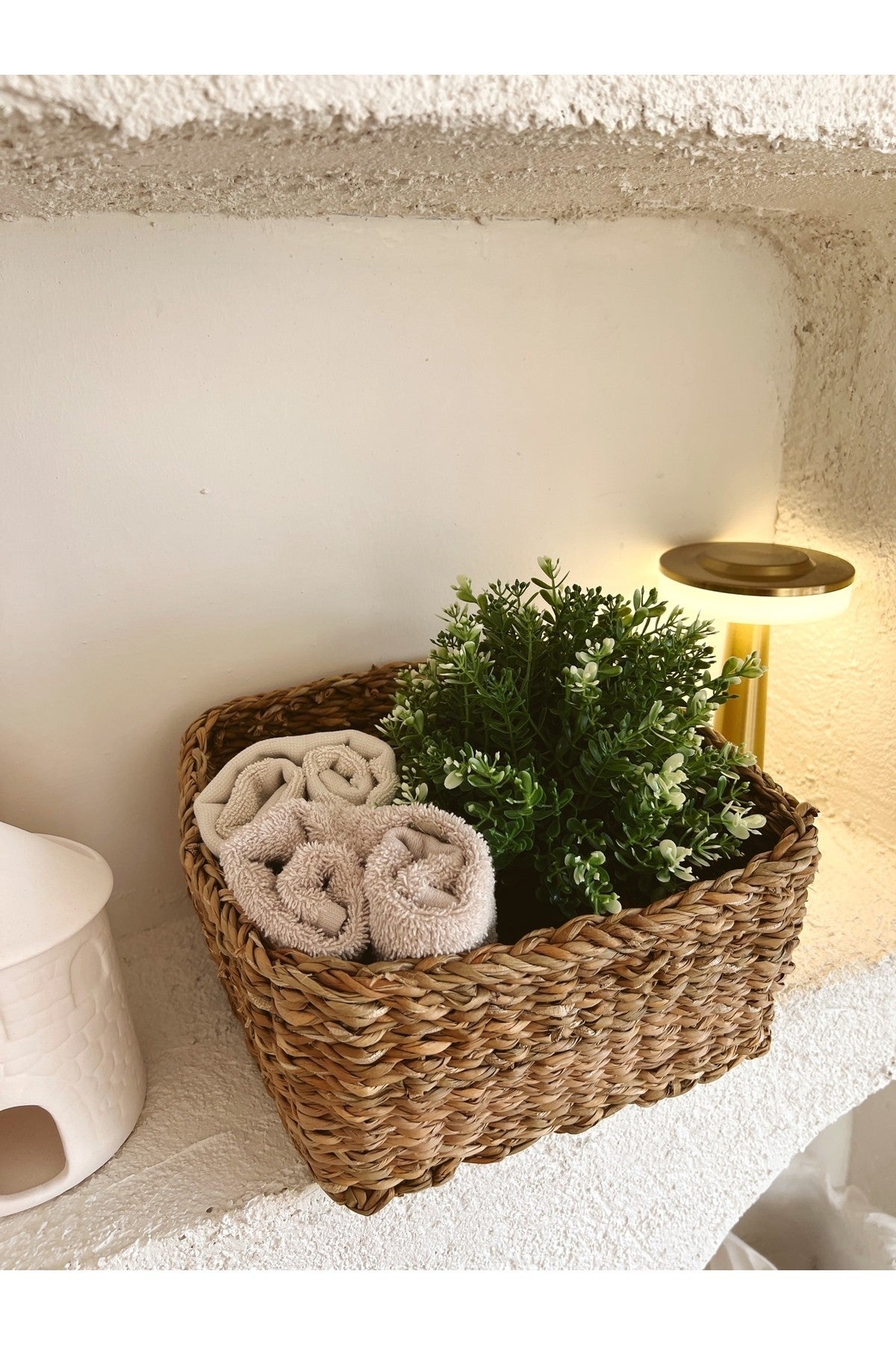 Hasır 25x25x12cm Kare Düzenleyici/Sepet/Organizer