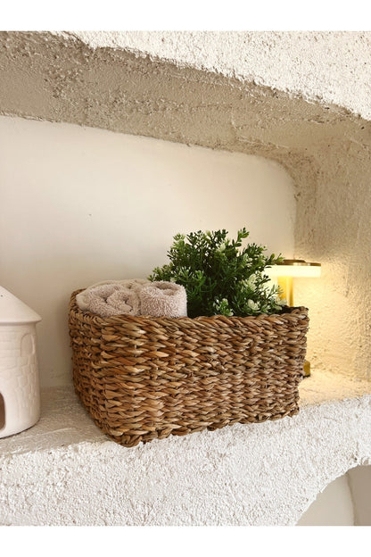 Hasır 25x25x12cm Kare Düzenleyici/Sepet/Organizer