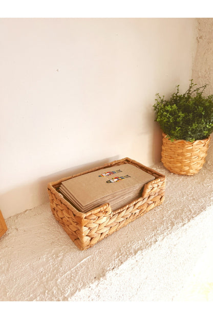 Ikea Hasır Su Sümbülü Dikdörtgen Peçetelik / Saklama Kutusu