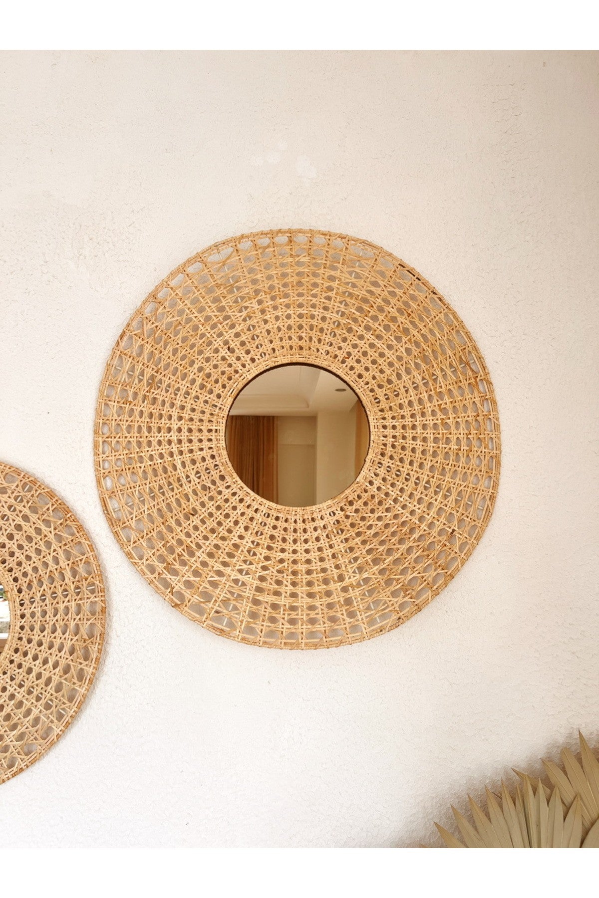 Bambu / Rattan Dekoratif Ayna 70cm