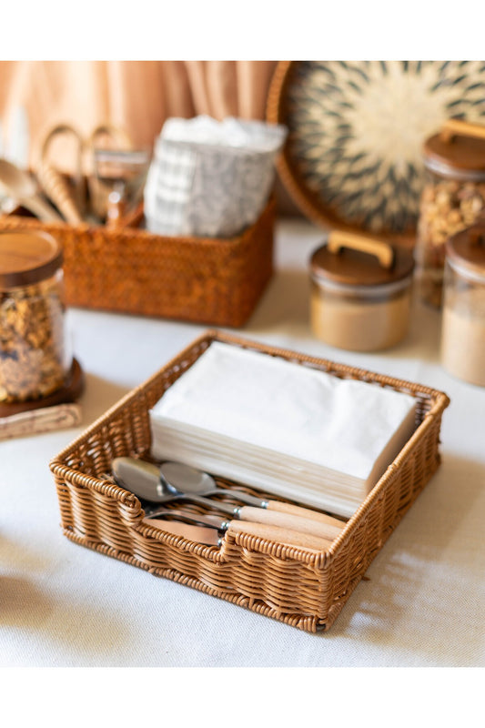 Rattan Peçetelik / Saklama Kutusu