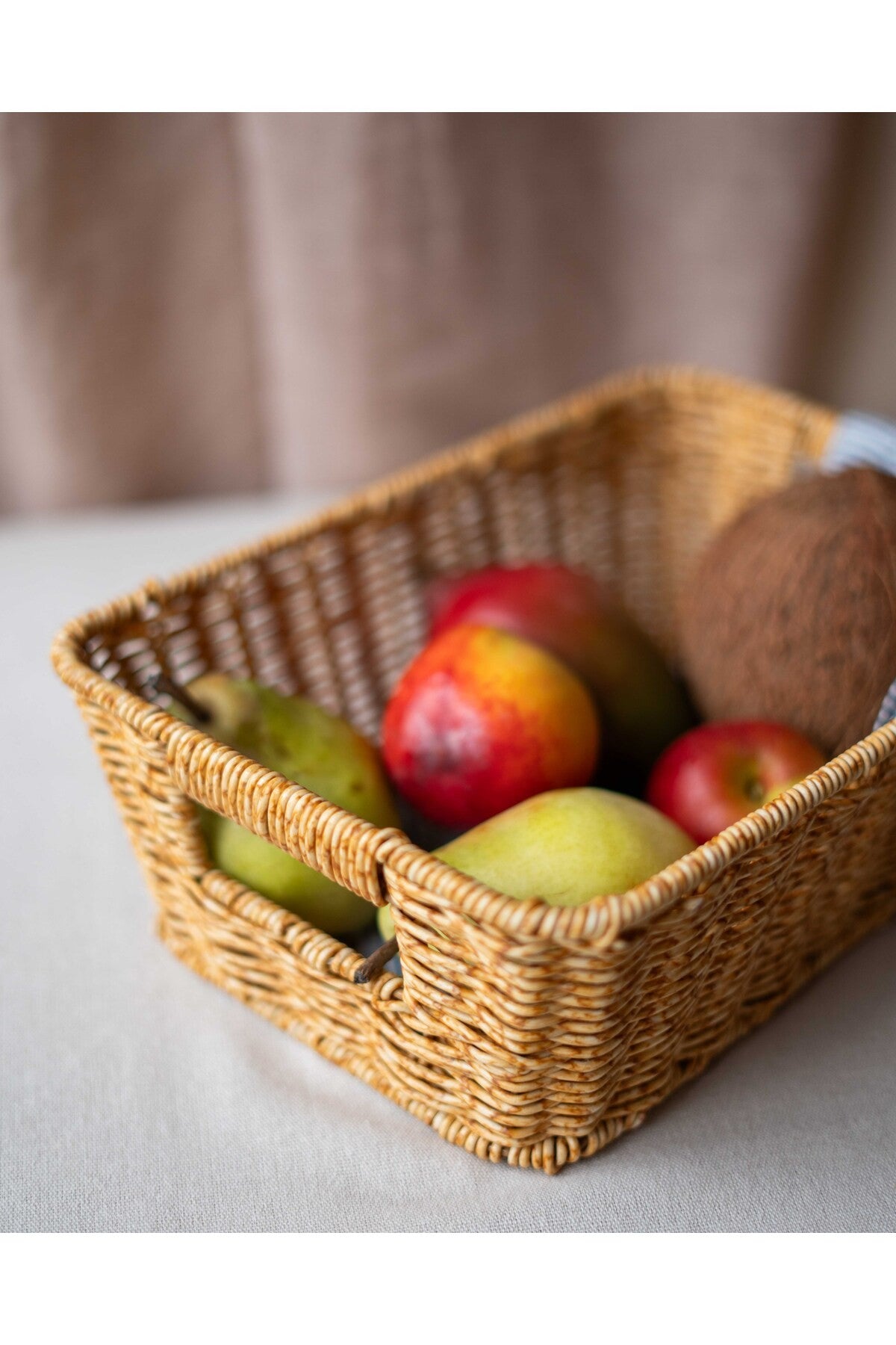 Rattan Dikdörtgen Sepet/Düzenleyici/Organizer