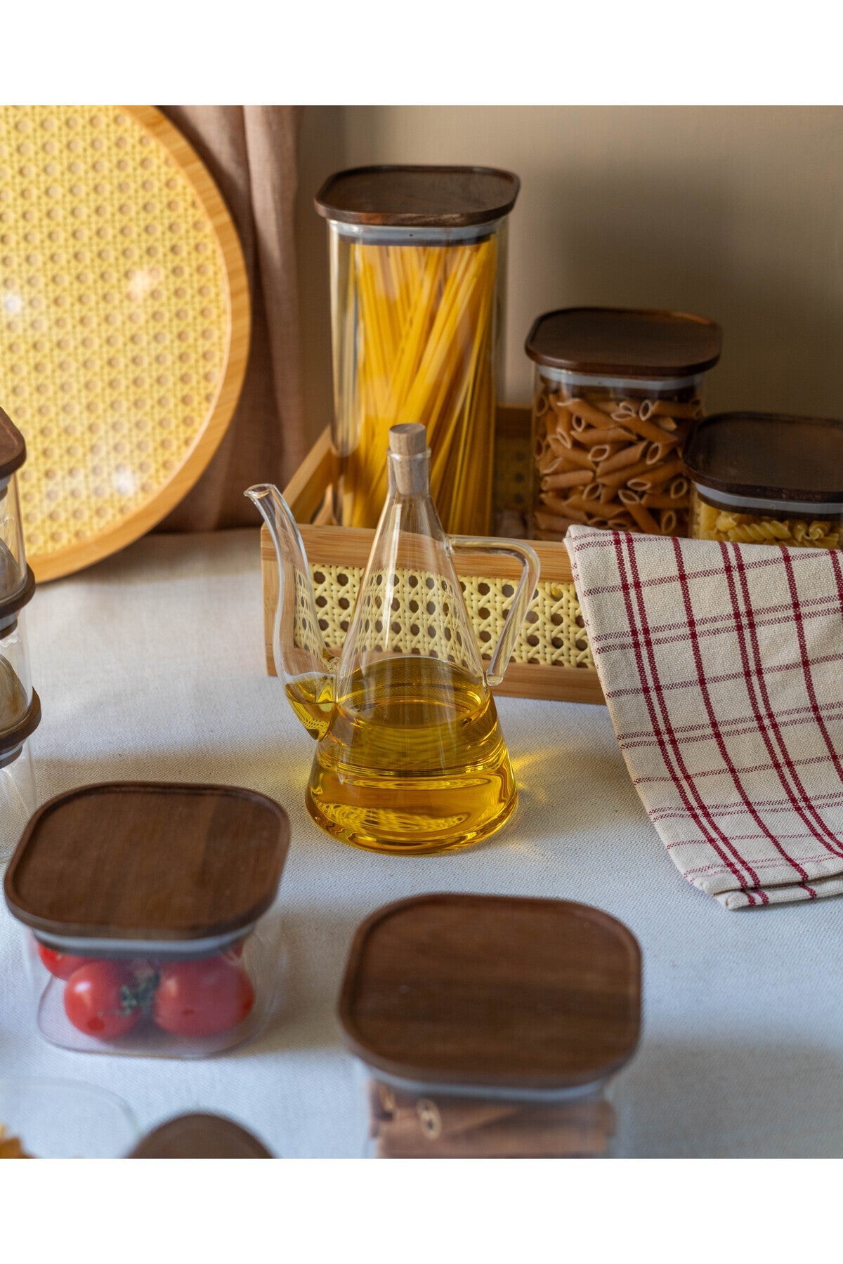 2Lİ Borosilikat Cam Yağdanlık/Sirkelik 500ML