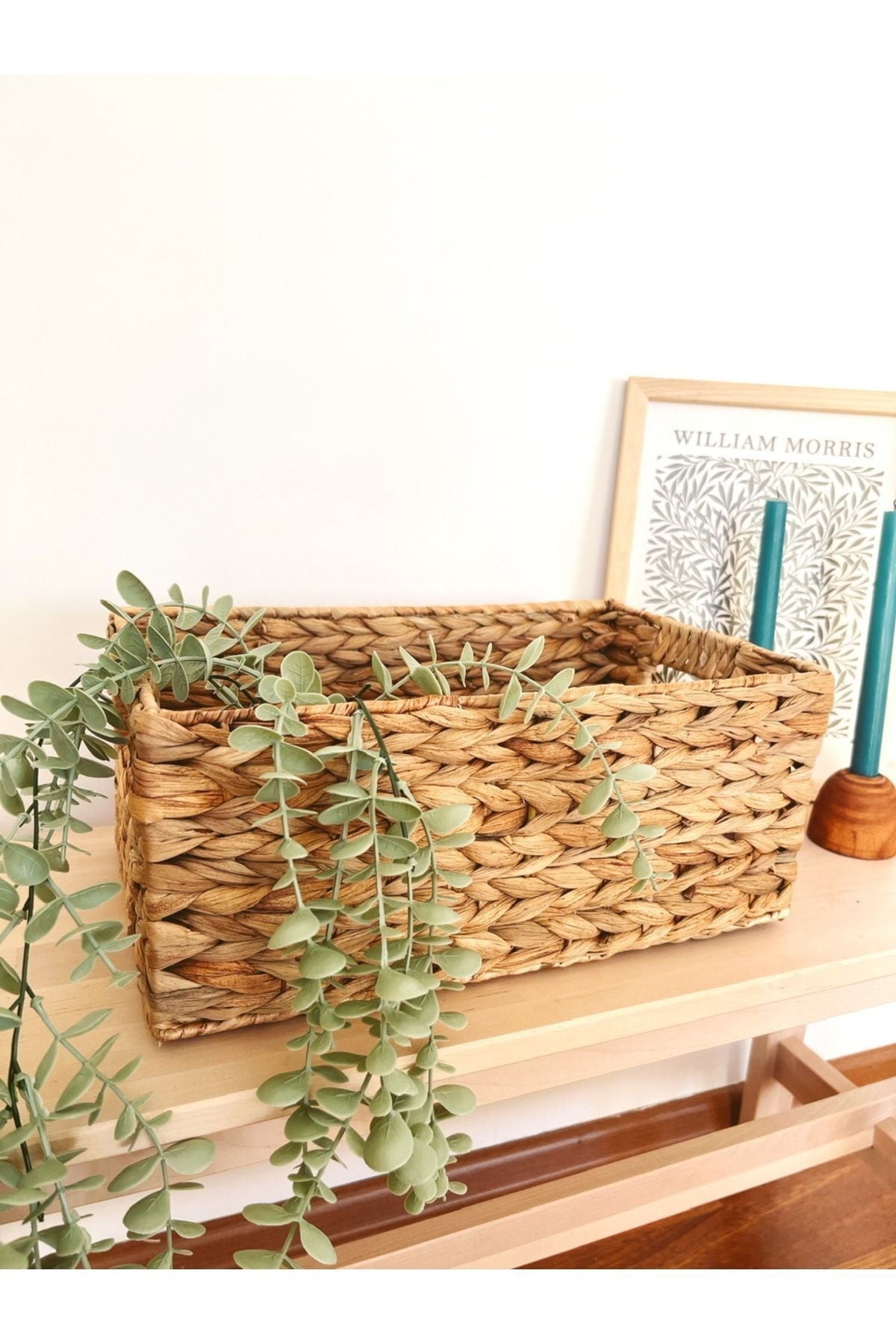 Hasır Sağlam Dikdörtgen 36x21x15 Sepet / Düzenleyici