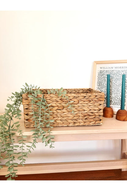 Hasır Sağlam Dikdörtgen 36x21x15 Sepet / Düzenleyici